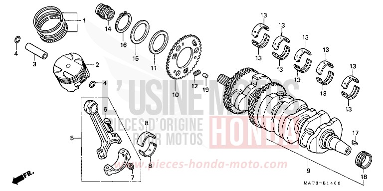 VILEBREQUIN/PISTON de Super Blackbird CANDY MUTHOS MAGENTA (R228) de 1997